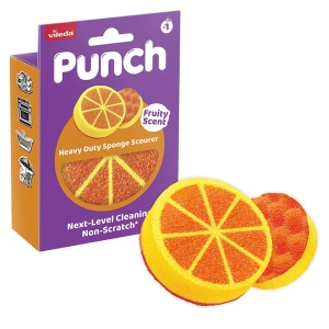 Vileda Punch Mocny zmywak Pomarańcza